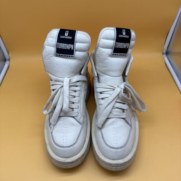 Rick Owens x Converse Men\'s Size 10 DRKSHDW TURBOWPN Mid Egret White Cream EUC main image 6